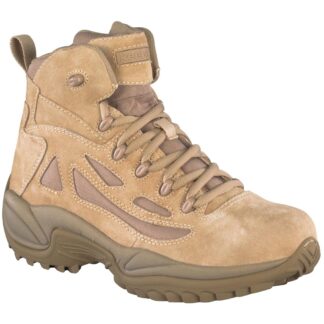 Reebok Men's 6" Rapid Response RB Stealth Side Zip Combat Boots, Desert Tan