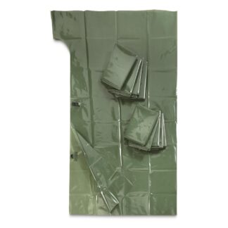 East German Military Surplus Emergency Poncho Tarp, 6 pack, New