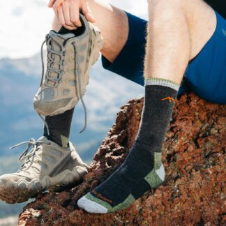 Marmot Darn Tough Men's Hiker Boot Midweight Hiking Socks in Darn Tough Lime | Merino Wool