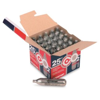 Crosman CO2 Cylinders, 12 grams, 25 Pack