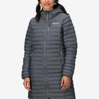 Marmot Women's Echo Featherless Insulated Long Jacket in Steel Onyx