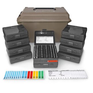 9mm Ammo Can with 10 Ammo Boxes, Tactical Black
