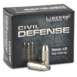 Liberty Civil Defense, 9mm +P, HP, 50 Grain, 20 Rounds