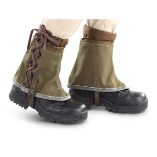 Italian Military Surplus Canvas Gaiters, 2 Sets, New