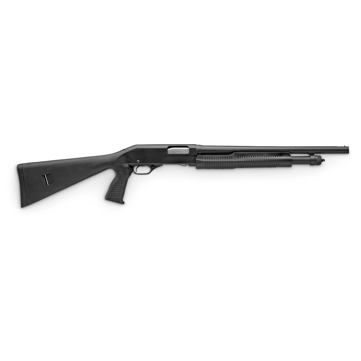 Stevens 320 Security, Pump Action, 12 Gauge, 18.5" Barrel, Pistol Grip and Bead Sight, 5+1 Rounds