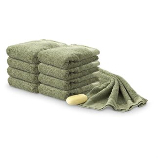 German Military Surplus Cotton Towels, 4 Pack, Used