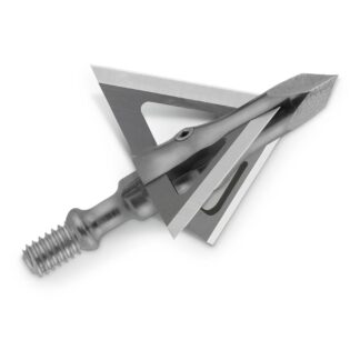 Muzzy Trocar Fixed Crossbow, 3-Blade, 100-Grain Crossbow Broadheads, 3 Pack