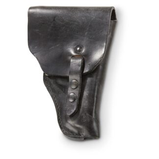 Belgian Police Surplus Large Frame Leather Holster, Used