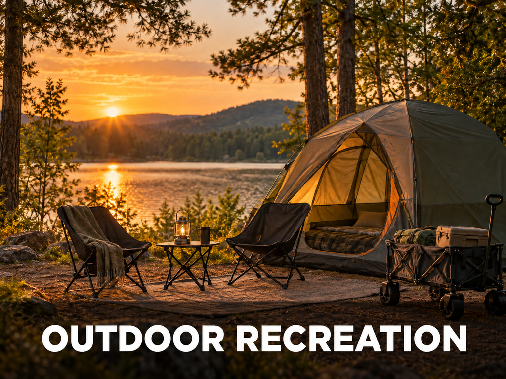 Outdoor gear for camping and recreation