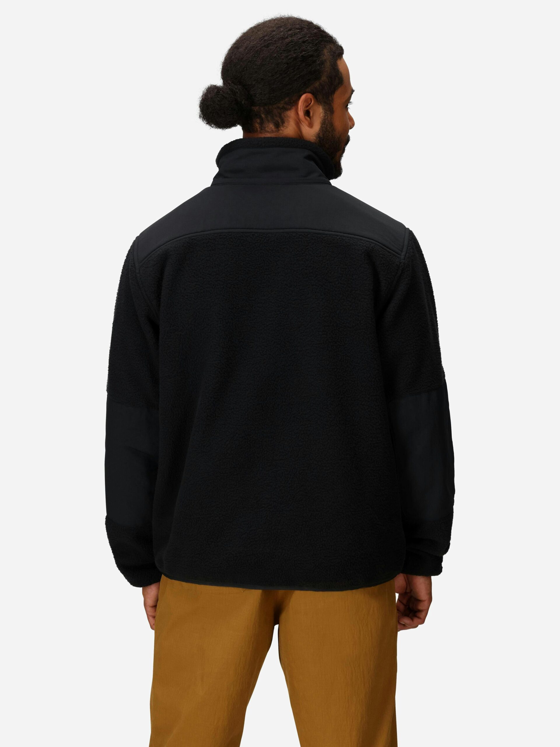 Marmot Men’s Wanderer High-Pile Fleece Full-Zip Jacket in Black - Image 3