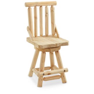 CASTLECREEK Log Swivel Stool, 300-lb. Capacity