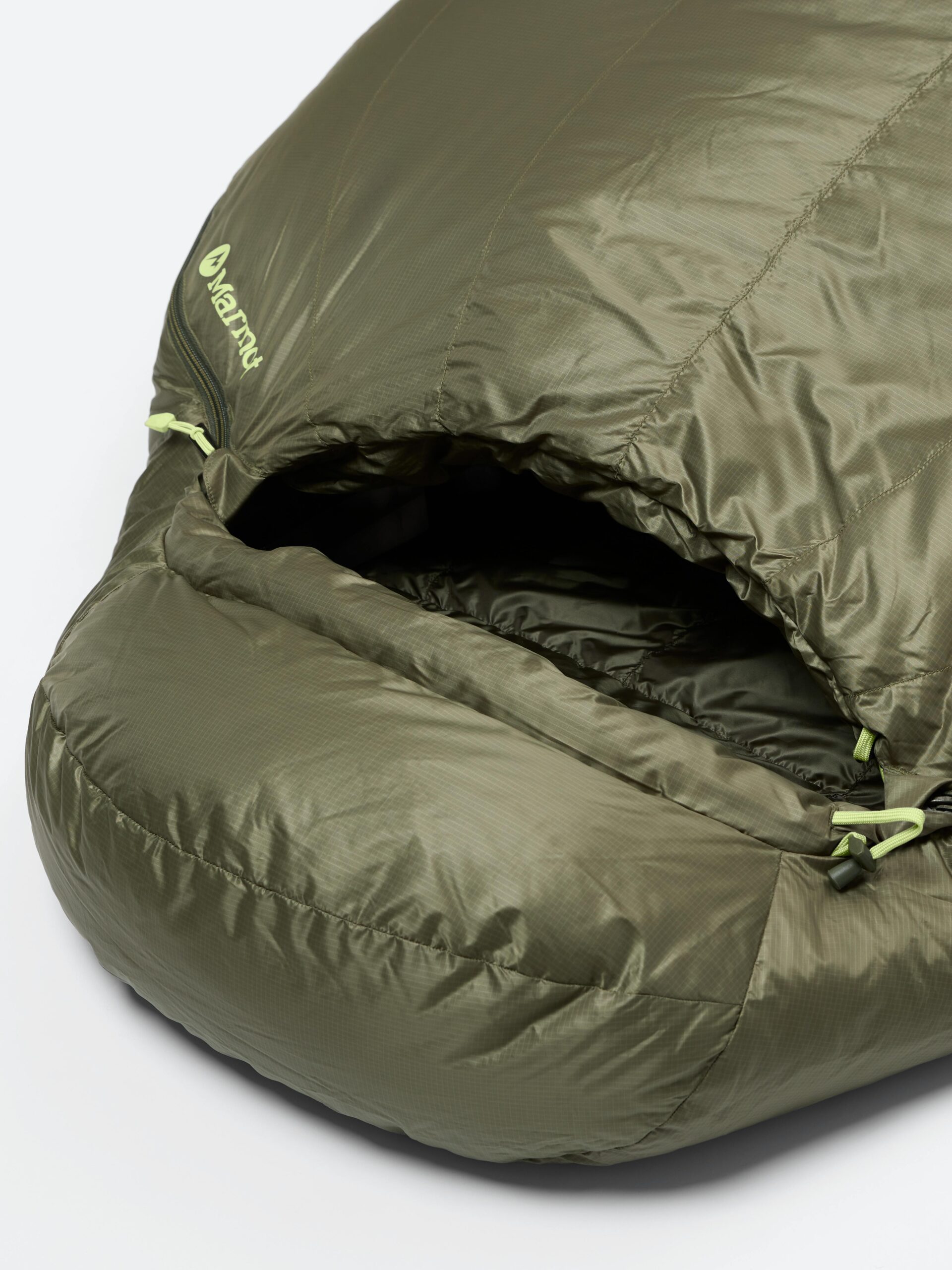 Marmot HiberNest Down 30° Long Sleeping Bag in Olive Grove/Nori - Image 6