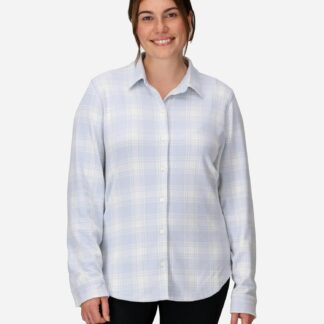 Marmot Women's Alpine Haven Soft Stretch Knit Flannel Long-Sleeve Shirt (Fall 2025) in Vapor