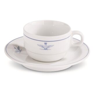 Italian Military Surplus Coffee Cup Saucer Sets, 4 Pack, New