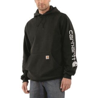Carhartt Men's Signature Sleeve Logo Midweight Hooded Sweatshirt
