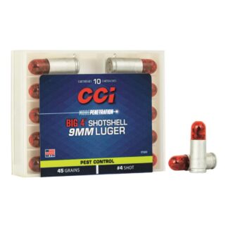 CCI Big 4, 9mm Luger, #4 Shot, Centerfire Softshell, 10 Rounds
