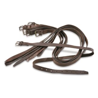 Hungarian Military Surplus Leather Belt Straps, 6 Pack, Used