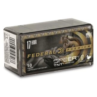 Federal Premium Varmint & Predator, .17 HMR, Speer TNT HP, 17 Grain, 50 Rounds