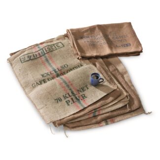 Colombian Coffee Burlap Bags, 8 Pack, Used