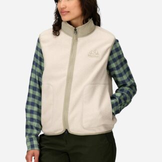 Marmot Women's Wanderer High-Pile Fleece Vest in Birch Bark
