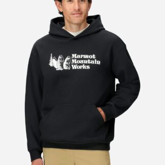 Marmot Men's Mountain Works Hoodie (Fall 2025) Shirt in Black | Cotton