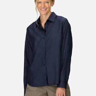 Marmot Women's AirExchange Perforated Long-Sleeve Shirt (Spring 2025) in Arctic Navy