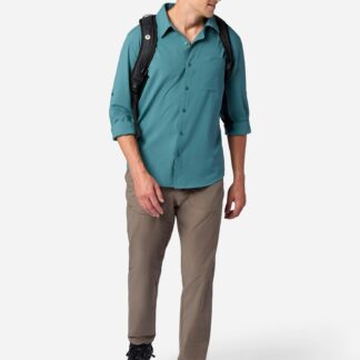 Marmot Men's AirExchange Perforated Long-Sleeve Collared Shirt (Spring 2026) in Seafloor