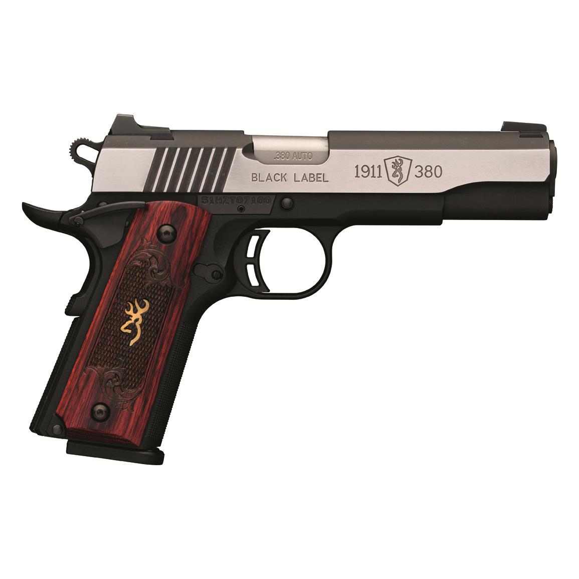 Browning 1911-380 Black Label Medallion Pro, Semi-Automatic, .380 ACP, 4.25" Barrel, 8+1 Rounds