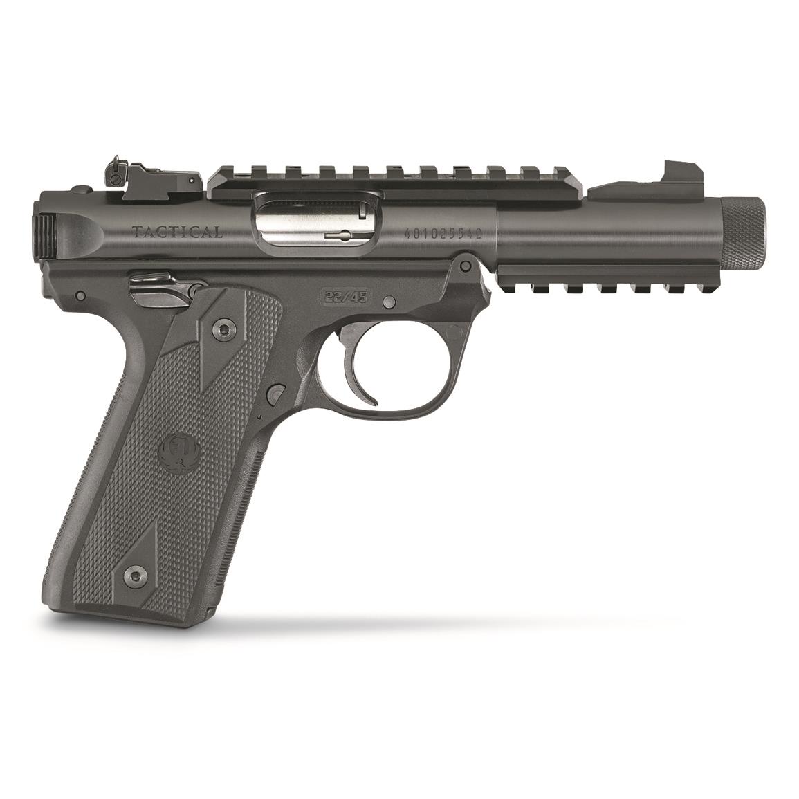 Ruger Mark IV 22/45 Tactical, Semi-Automatic, .22LR, 4.4" Threaded Barrel, 10+1 Rounds