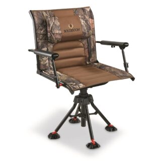 Bolderton 360 Comfort Swivel Hunting Chair with Armrests, Mossy Oak Break-Up Country