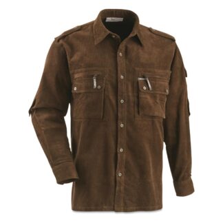 Italian Municipal Surplus Heavy Weight Corduroy Long Sleeve Shirt, New
