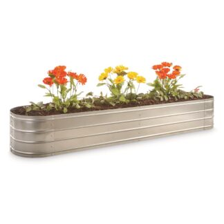CASTLECREEK Large Oval Galvanized Steel Planter Box