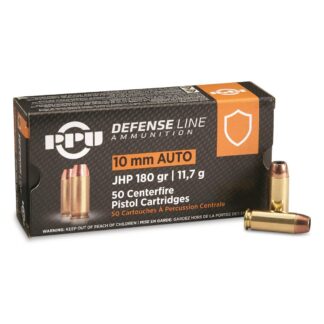 PPU Defensive Line, 10mm, JHP, 180 Grain, 50 Rounds