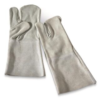 French Military Surplus Leather Chopper Trigger Finger Mittens, 2 Pack, New