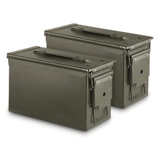 U.S. Military Surplus Waterproof M2A1 .50 Caliber Ammo Can, 2 Pack, Used