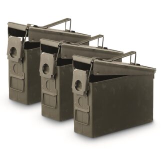 U.S. Military Surplus Waterproof M19A1 .30 Caliber Ammo Can, 3 Pack, Used