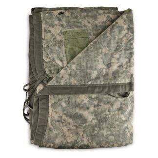 U.S. Military Surplus Digital Camo Poncho Liner, Used