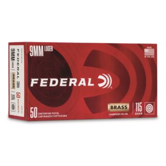 Federal Champion, 9mm, FMJ, 115 Grain, 50 Rounds