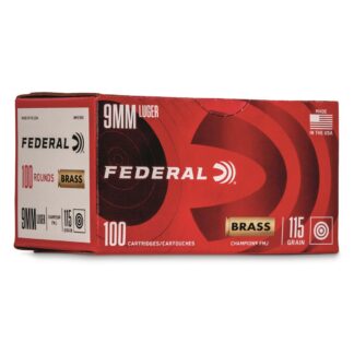Federal Champion, 9mm, FMJ, 115 Grain, 100 Rounds