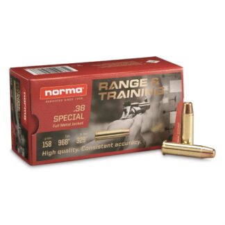 Norma Range & Training, .38 Special, FMJ, 158 Grain, 50 Rounds