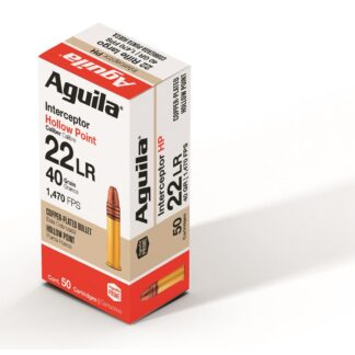 Aguila Interceptor, .22LR, CPHP, 40 Grain, 50 Rounds