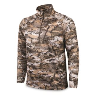 Huntworth Men's Lightweight Pique Knit Quarter-Zip Pullover