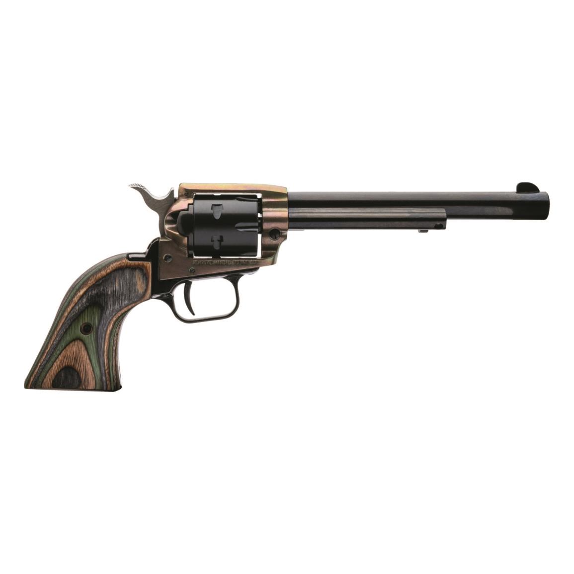 Heritage Rough Rider, Revolver, .22LR, Rimfire, 6.5" Barrel, Camo Laminate Grips, 6 Rounds