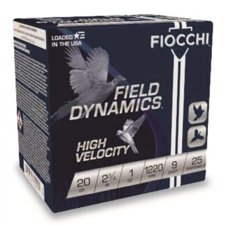 Fiocchi Field Dynamics Upland Game, 20 Gauge, 2 3/4", 1 oz., 250 Rounds
