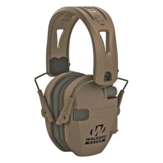 Walker's Razor Tacti-Grip FDE Hearing Protection Muffs, 23 dB NRR