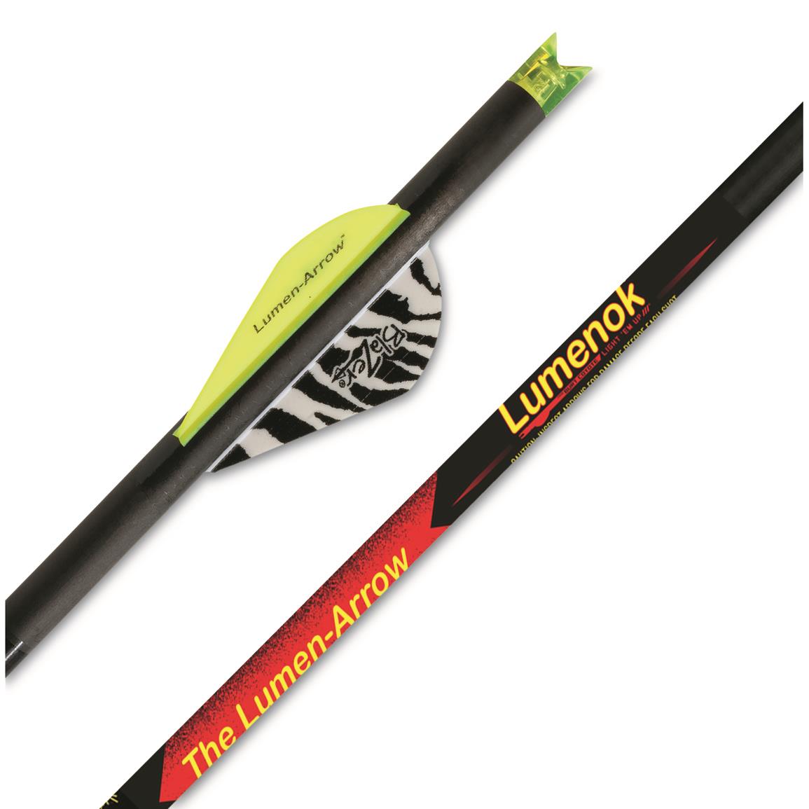 Burt Coyote Lumen-Arrow Crescent 20" Lighted Crossbow Arrows, 321 Grain, 3 Pack