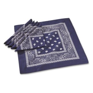 Mil-Tec Blue Western Bandanas, 6 pack
