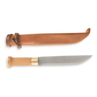 Finnish Military 13.75" Puukko Knife with Leather Sheath, Reproduction