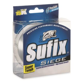 Sufix Siege Monofilament FIshing Line, 330 Yards, Clear