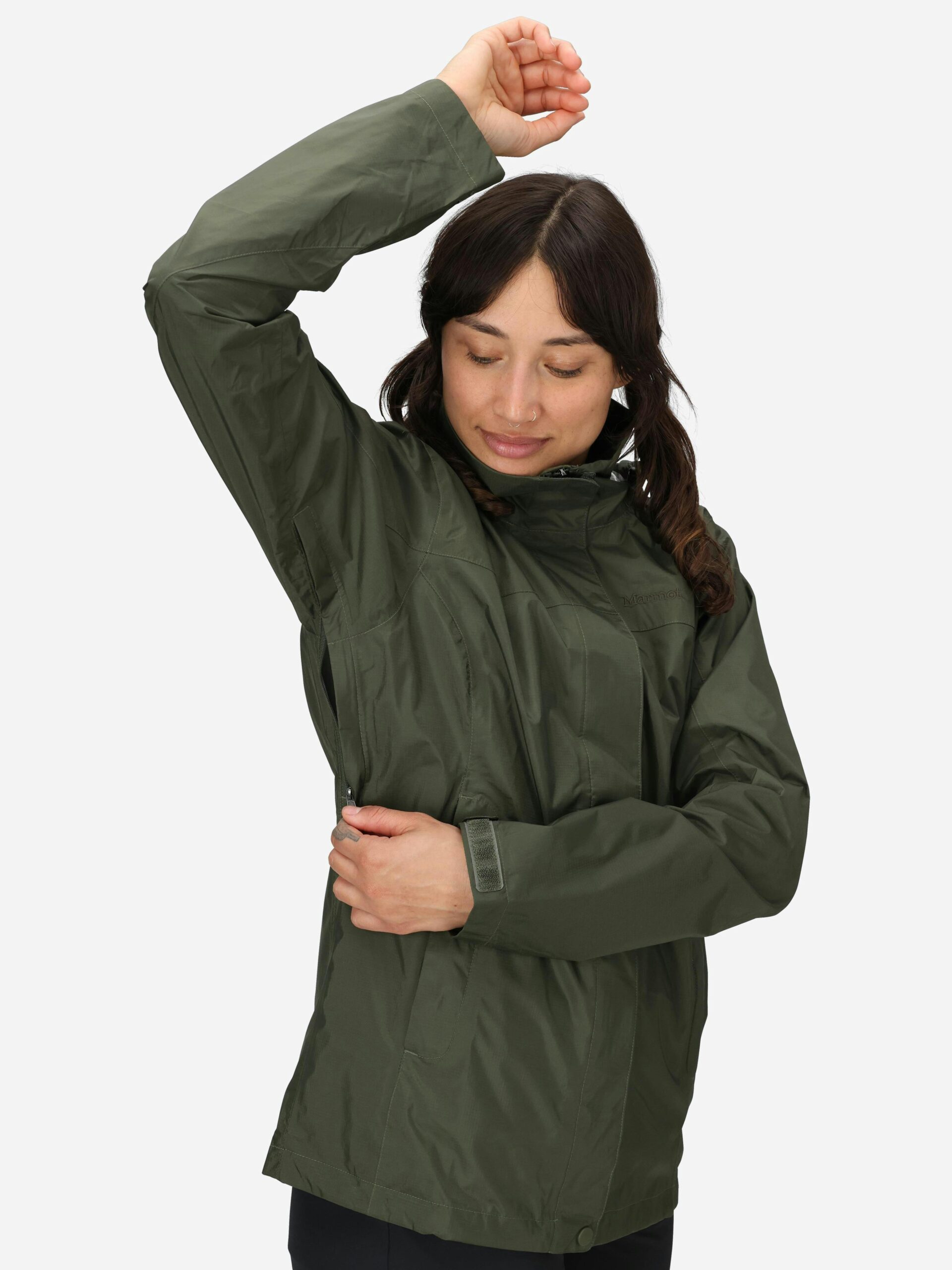Marmot Women's PreCip® Eco Rain Jacket in Nori - Image 6